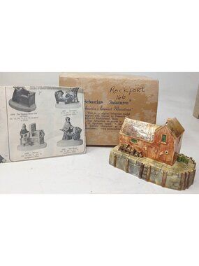 Sebastian Miniatures Rockport Motif #1 Figurine W/ Original Box & Pamphlet #GS-6